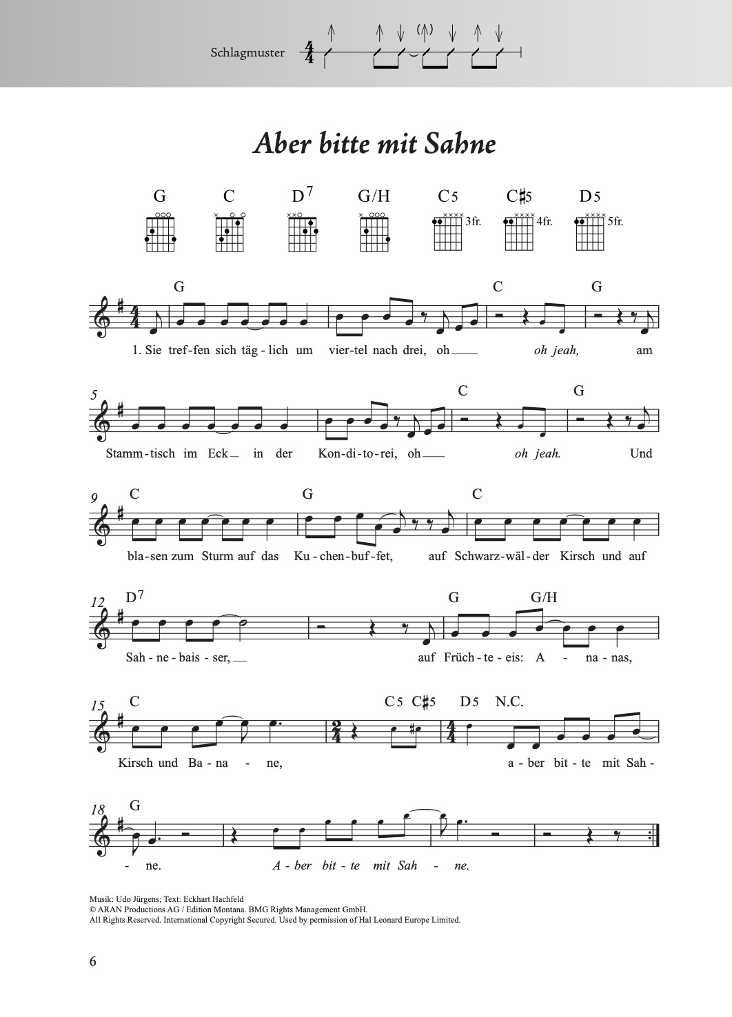 Fetenbuch Ukulele – Beispielseite 1