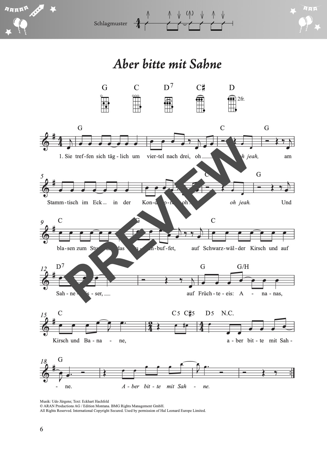 Fetenbuch Ukulele – Beispielseite 2