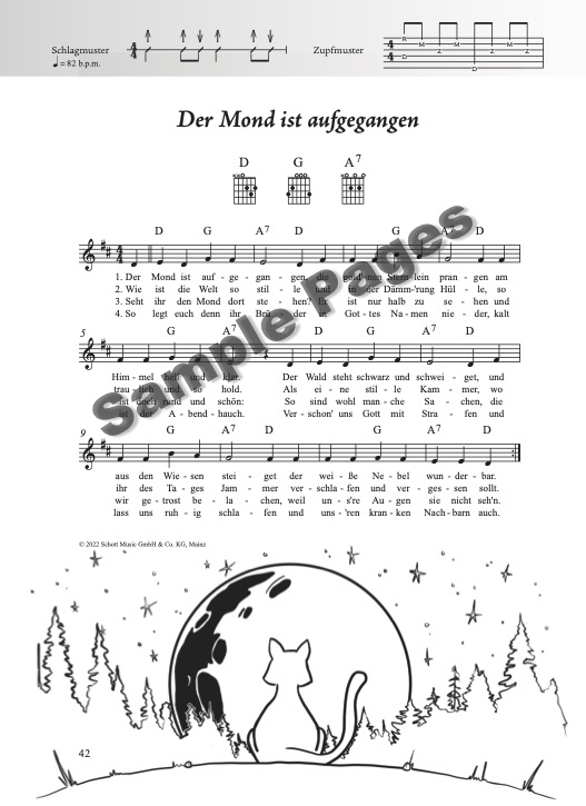 Kinderliederbuch Gitarre – Beispielseite 5