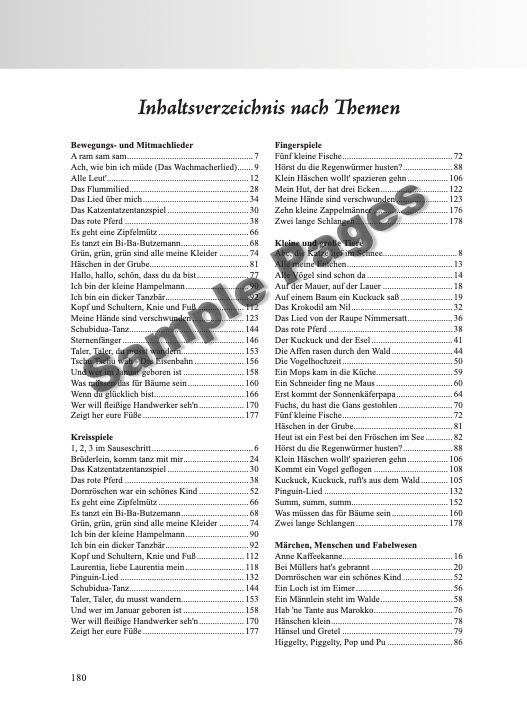 Kinderliederbuch Gitarre – Beispielseite 9