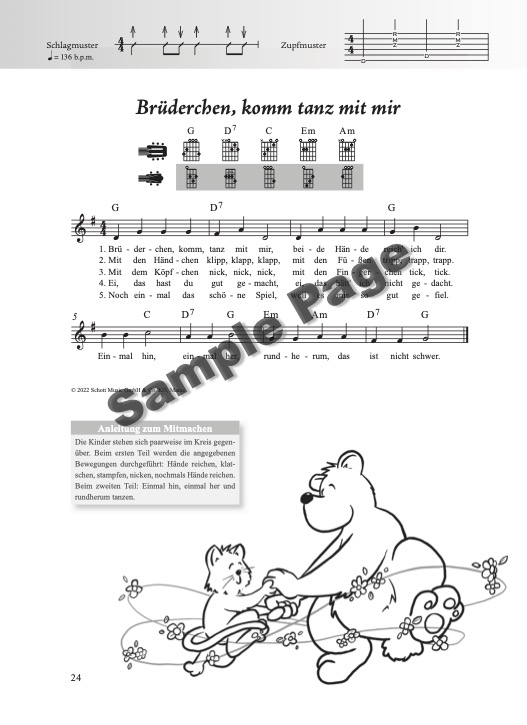 Kinderliederbuch XXL – Beispielseite 4