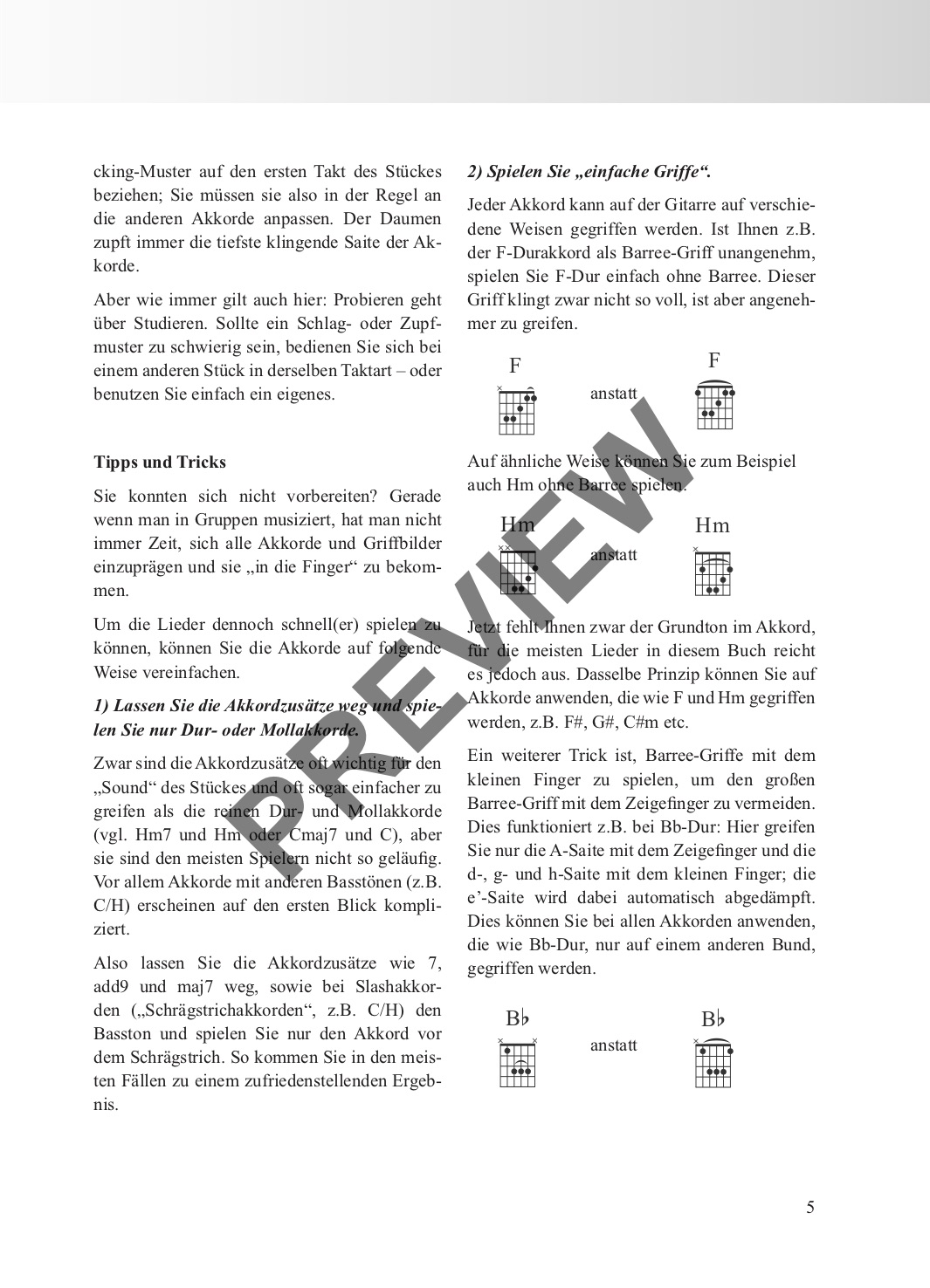 Rock & Pop Fetenbuch Gitarre – Beispielseite 2