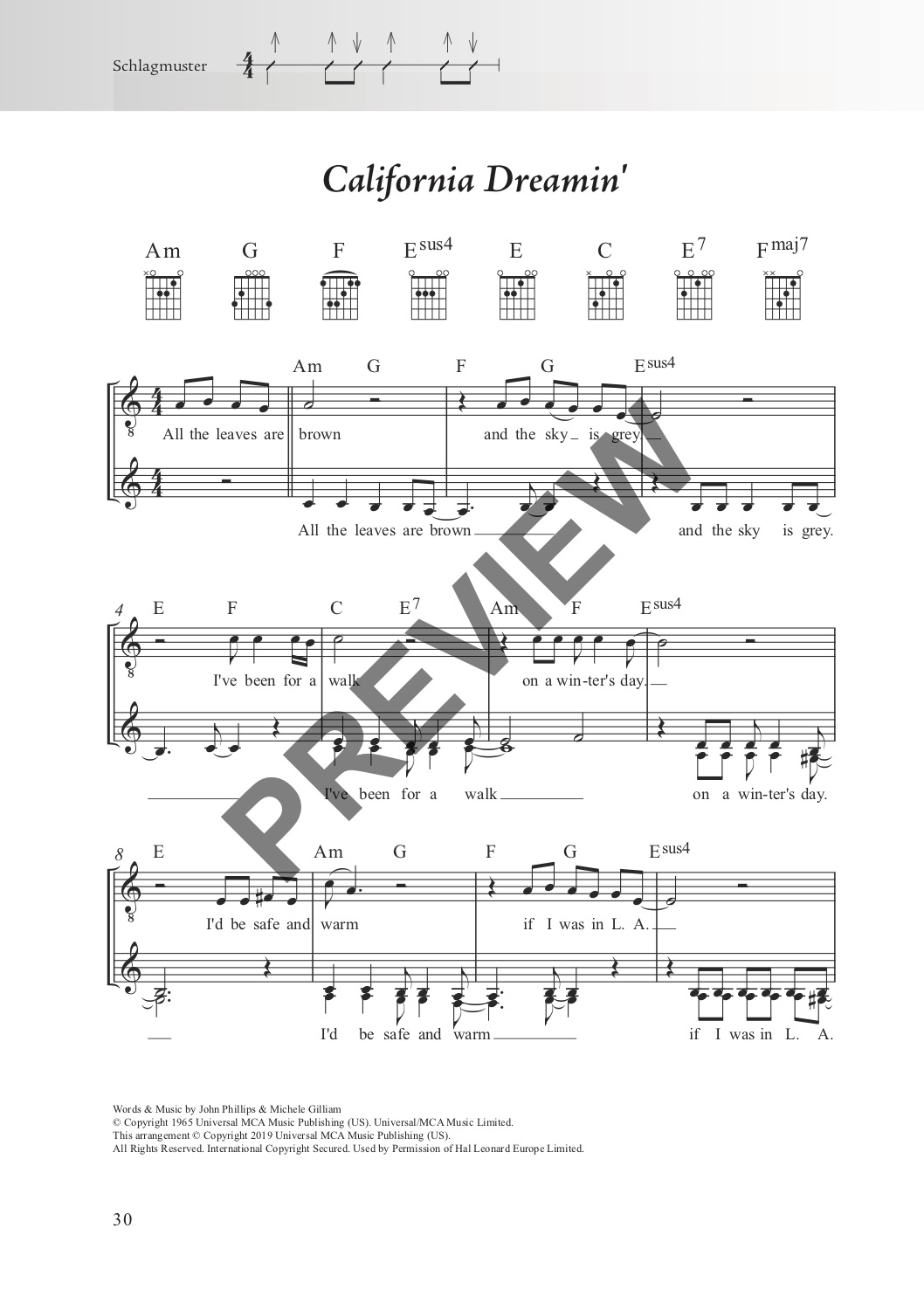 Rock & Pop Fetenbuch Gitarre – Beispielseite 6