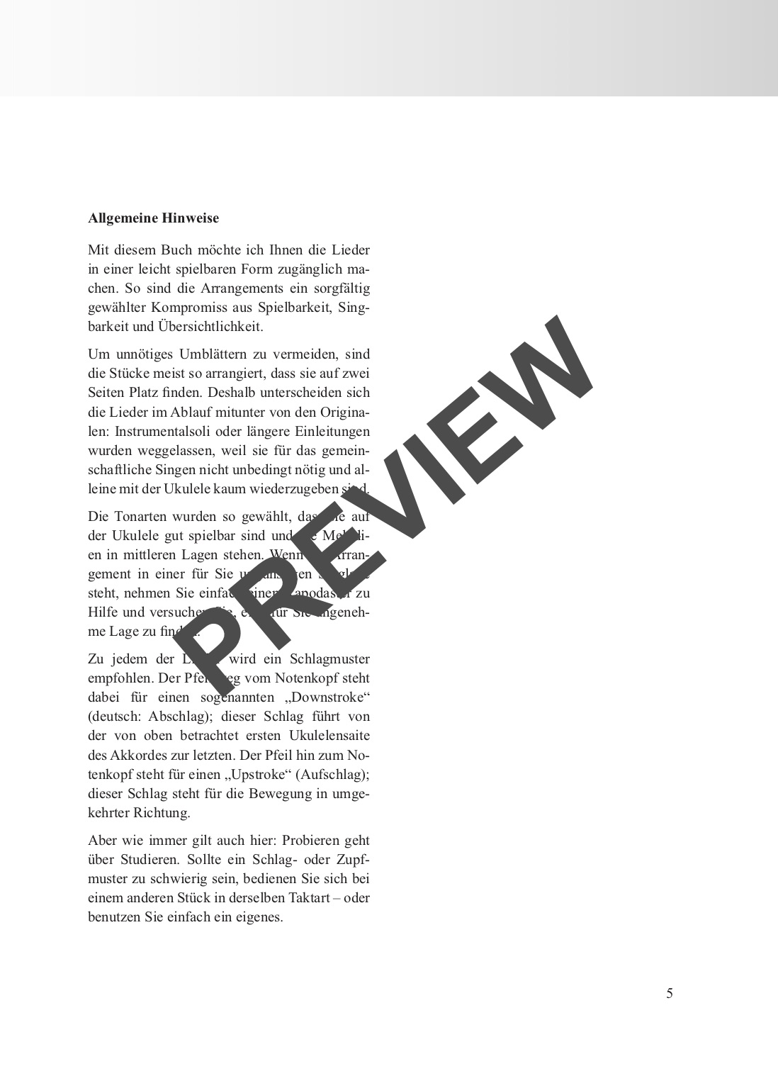 Schlagerbuch Ukulele – Beispielseite 2