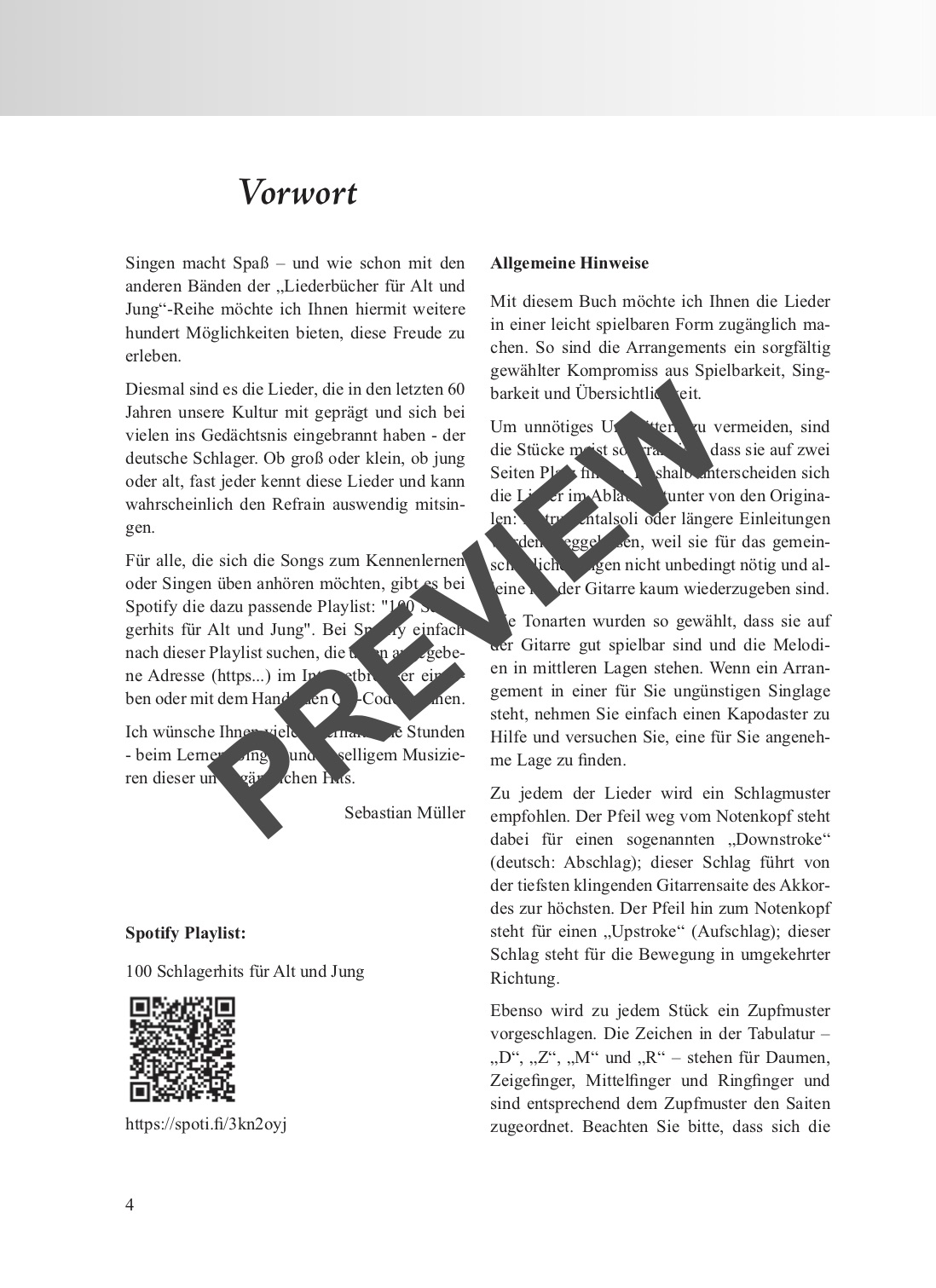 Schlagerbuch XXL – Beispielseite 1
