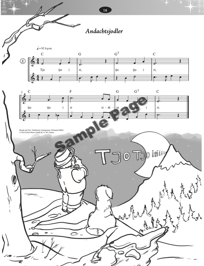Weihnachtsliederbuch C-Instrumente – Beispielseite 3
