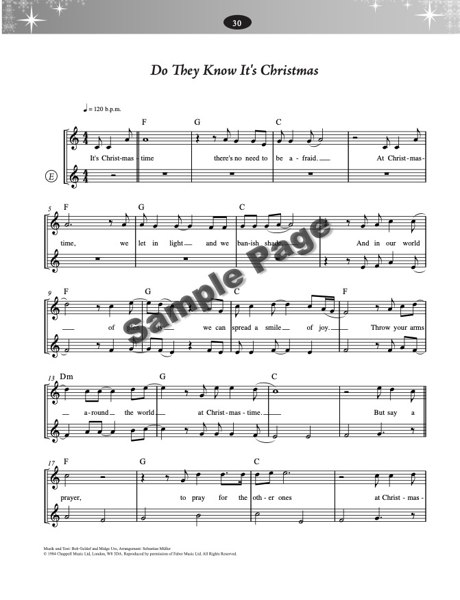 Weihnachtsliederbuch C-Instrumente – Beispielseite 4