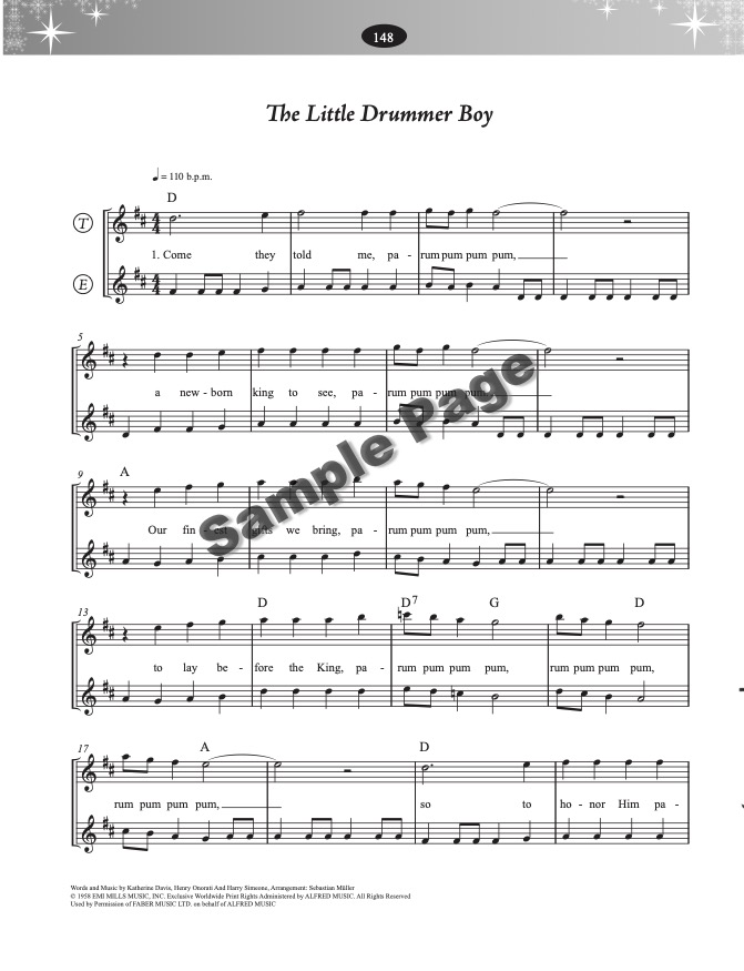 Weihnachtsliederbuch C-Instrumente – Beispielseite 7