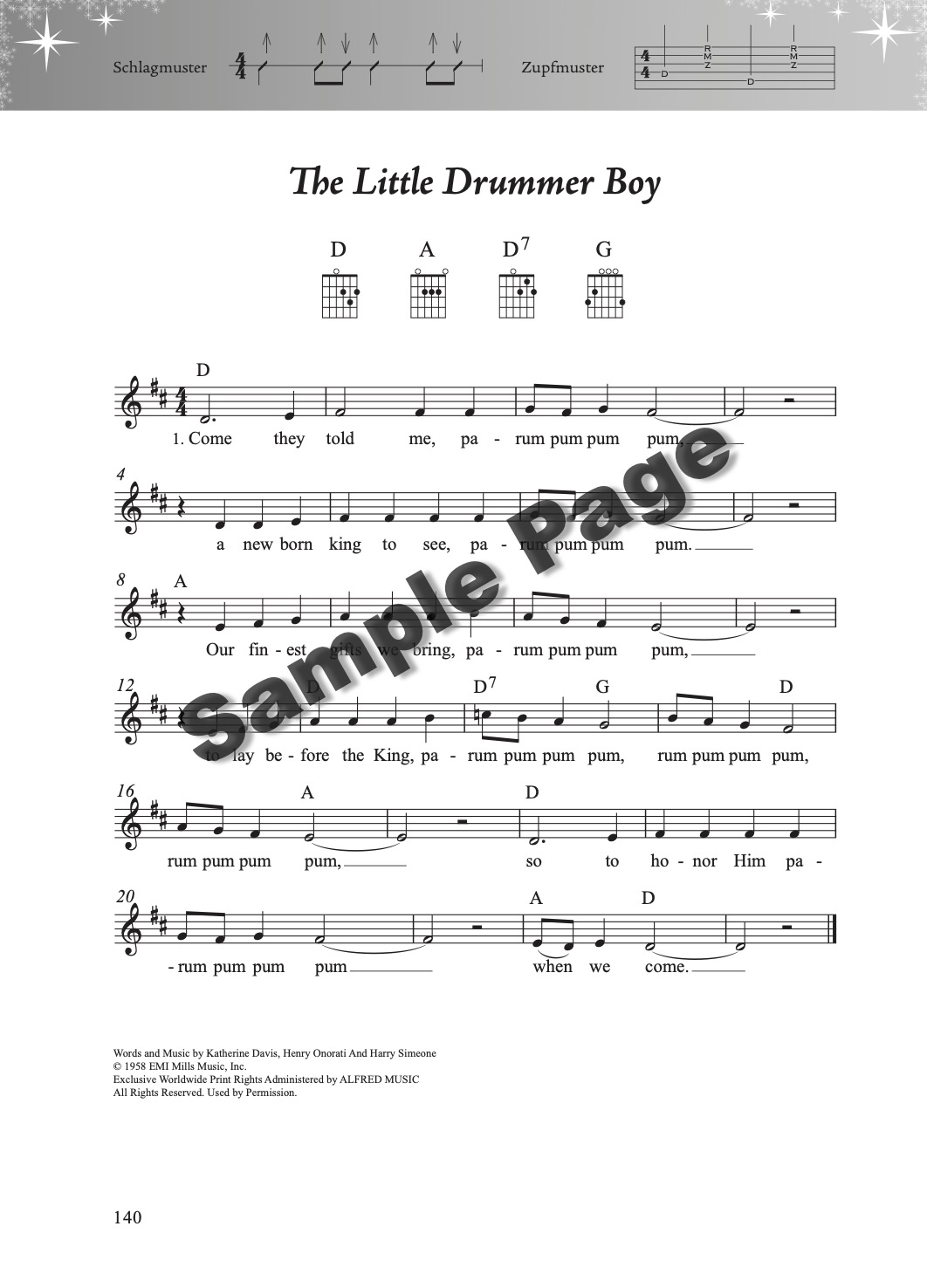 Weihnachtsliederbuch Gitarre – Beispielseite 2