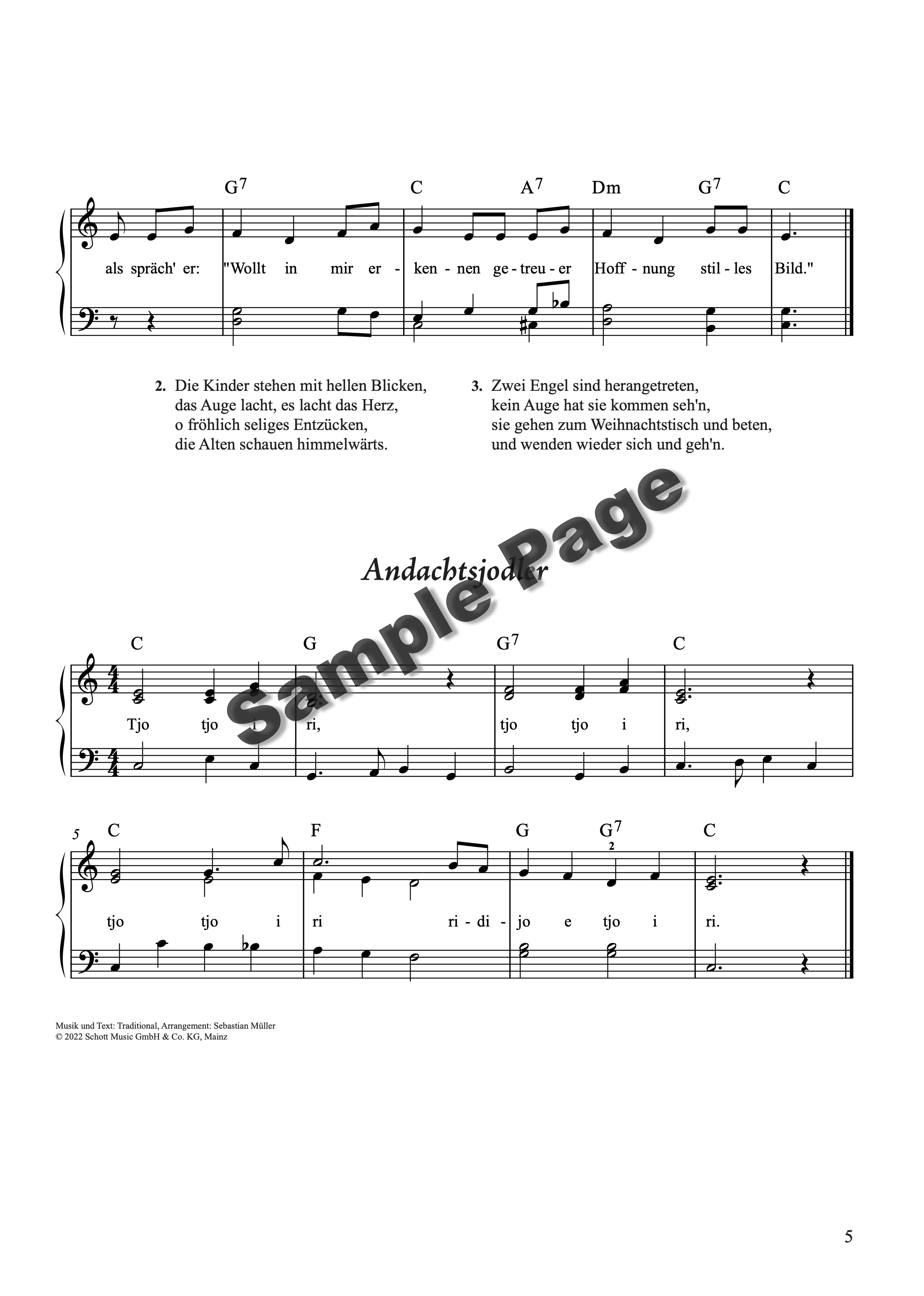 45 Weihnachtslied-Klassiker Klavier – Beispielseite 2