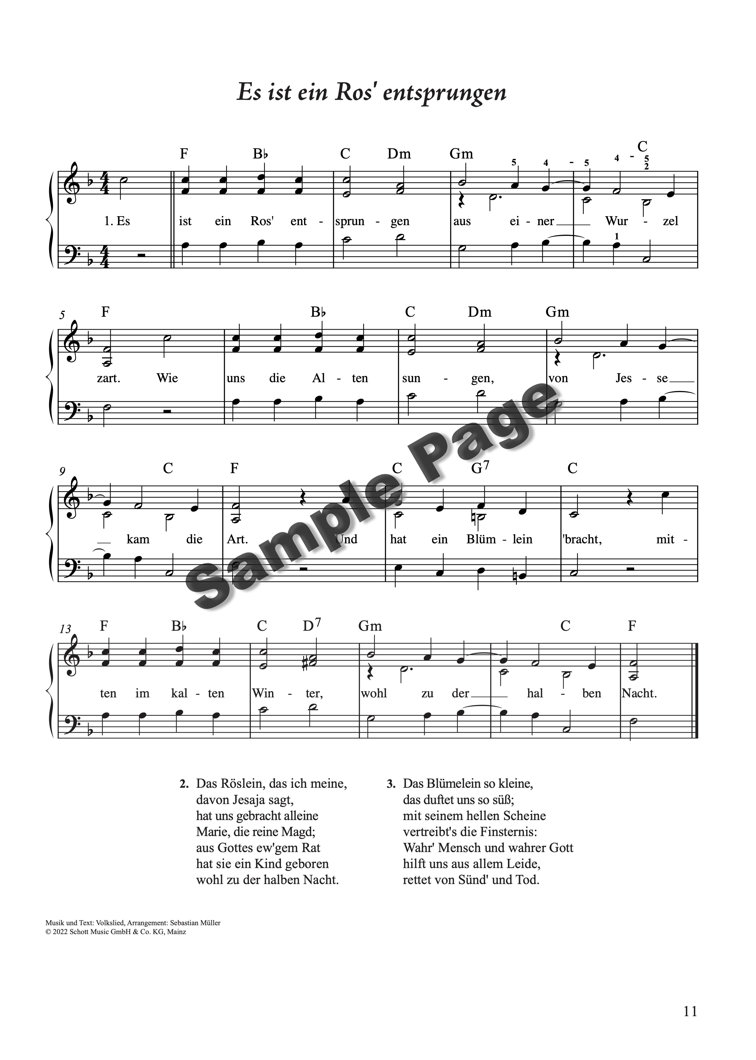 45 Weihnachtslied-Klassiker Klavier – Beispielseite 4