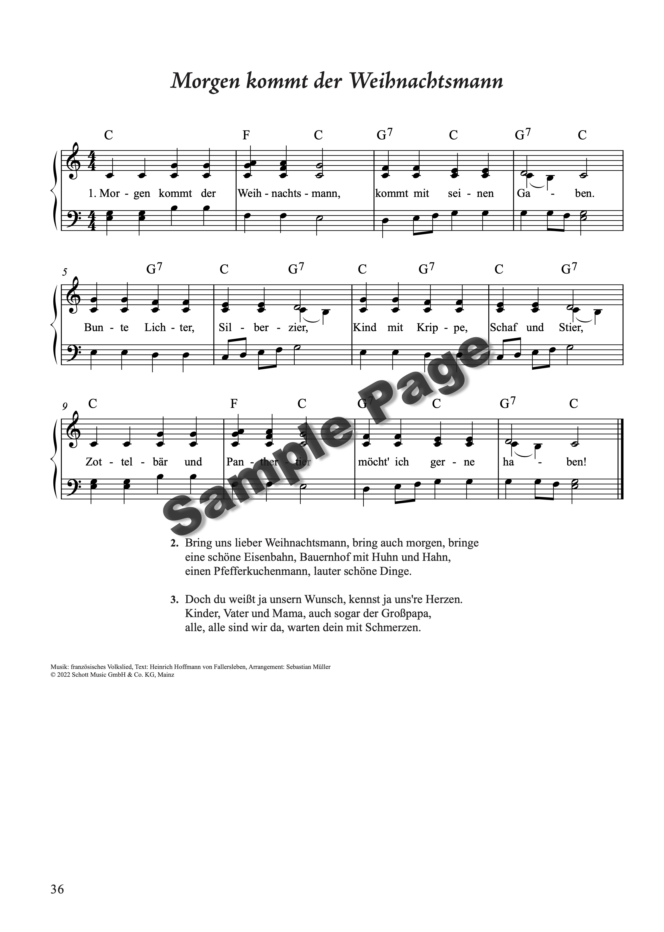 45 Weihnachtslied-Klassiker Klavier – Beispielseite 8
