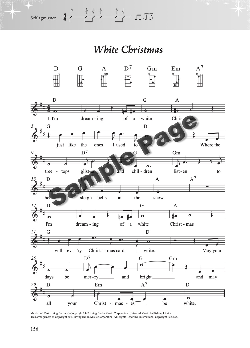 Weihnachtsliederbuch Ukulele – Beispielseite 3